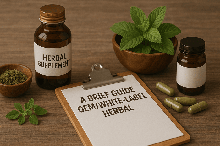 Ilustrasi proses OEM/White-Label Herbal